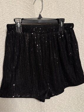 Amazon Black Sequin Shorts